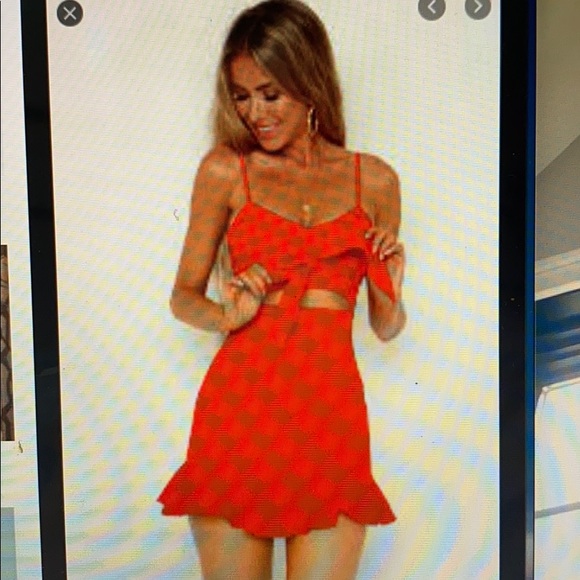 Hello Molly Red Mini Dress - Picture 7 of 8